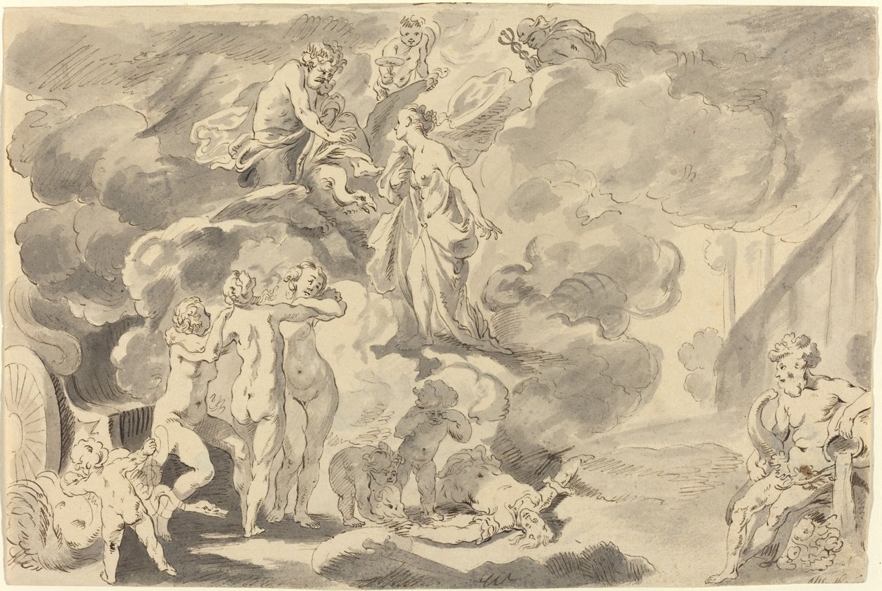 Śmierć Faetona autorstwa Michael Burghers after Johann Liss