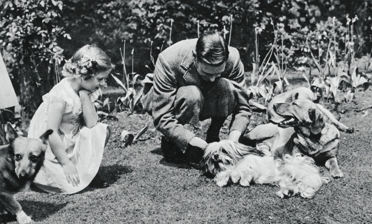 Król Jerzy VI i księżniczka Małgorzata Róża, 1937. autorstwa Michael Chance