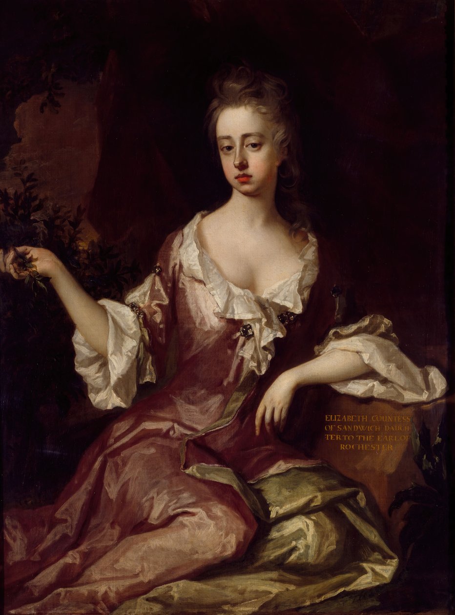 Elżbieta Hrabina Sandwich ok. 1674-1757, 1690-1740. autorstwa Michael Dahl
