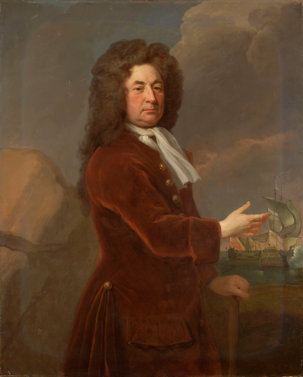 Kontradmirał Sir William Whetstone (zm. 1711), koniec XVII - początek XVIII wieku (olej na płótnie) autorstwa Michael Dahl