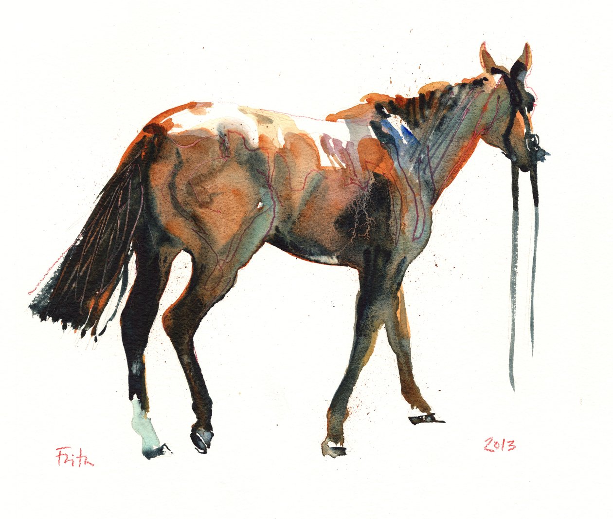 Bez tytułu, 2018 (akwarela na papierze) autorstwa Michael Frith