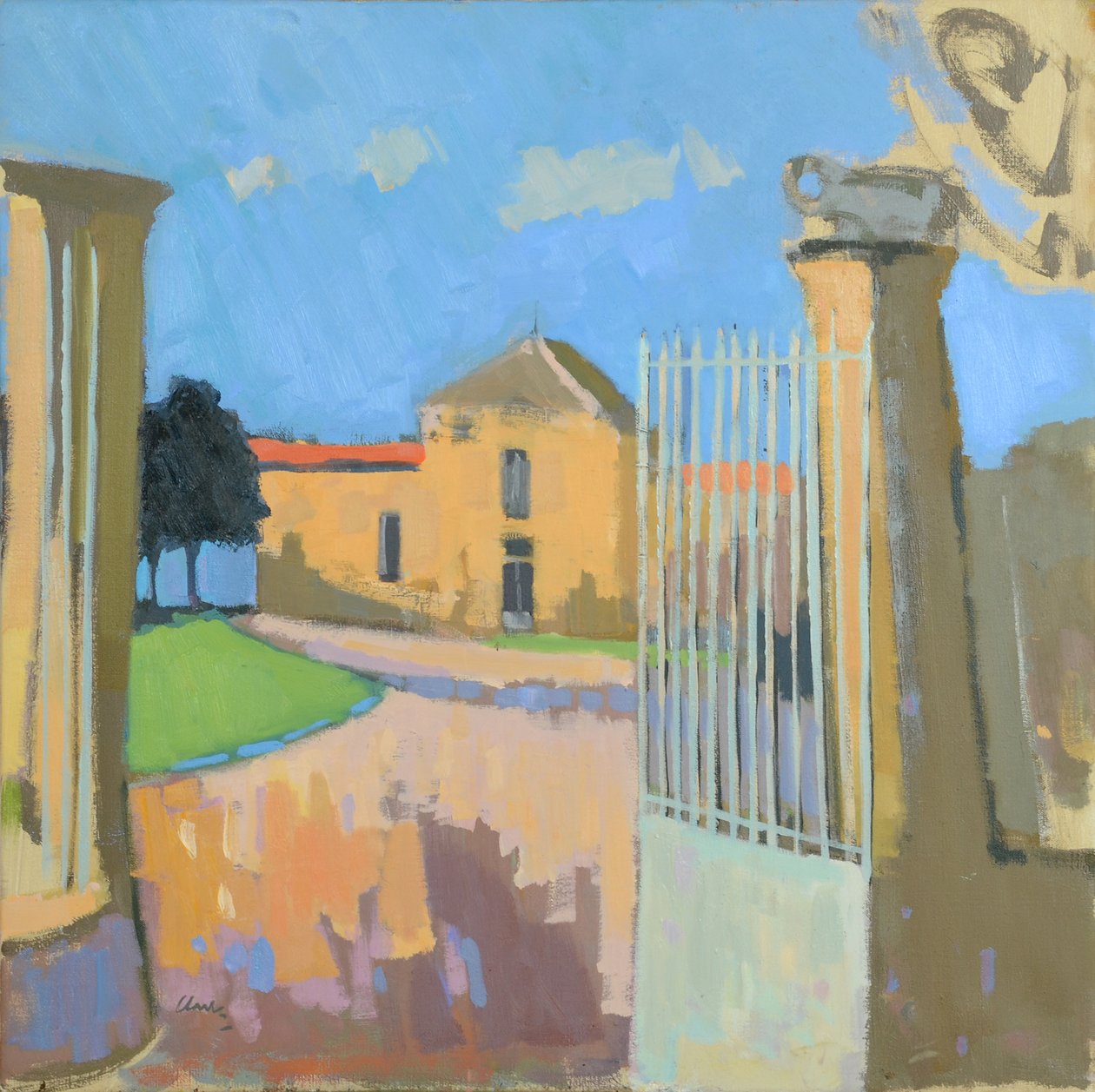 Bages, Francja, 2017 (olej na płótnie) autorstwa Michael G. Clark
