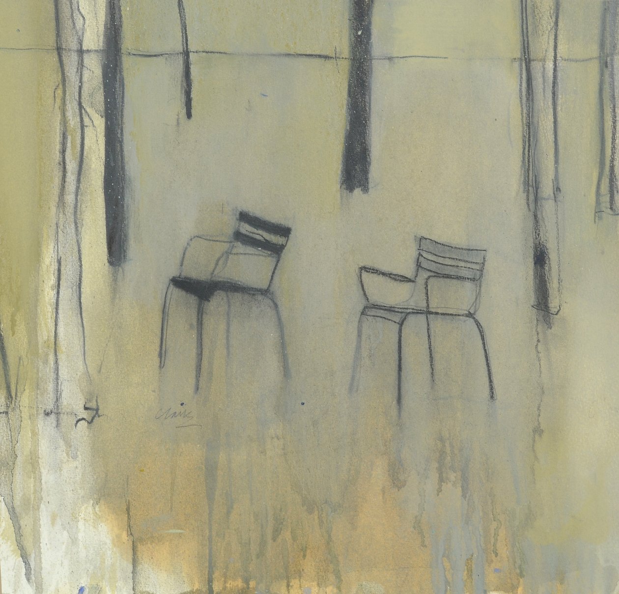 Krzesła, Jardin des Tuileries, 2015 (mixed media) autorstwa Michael G. Clark