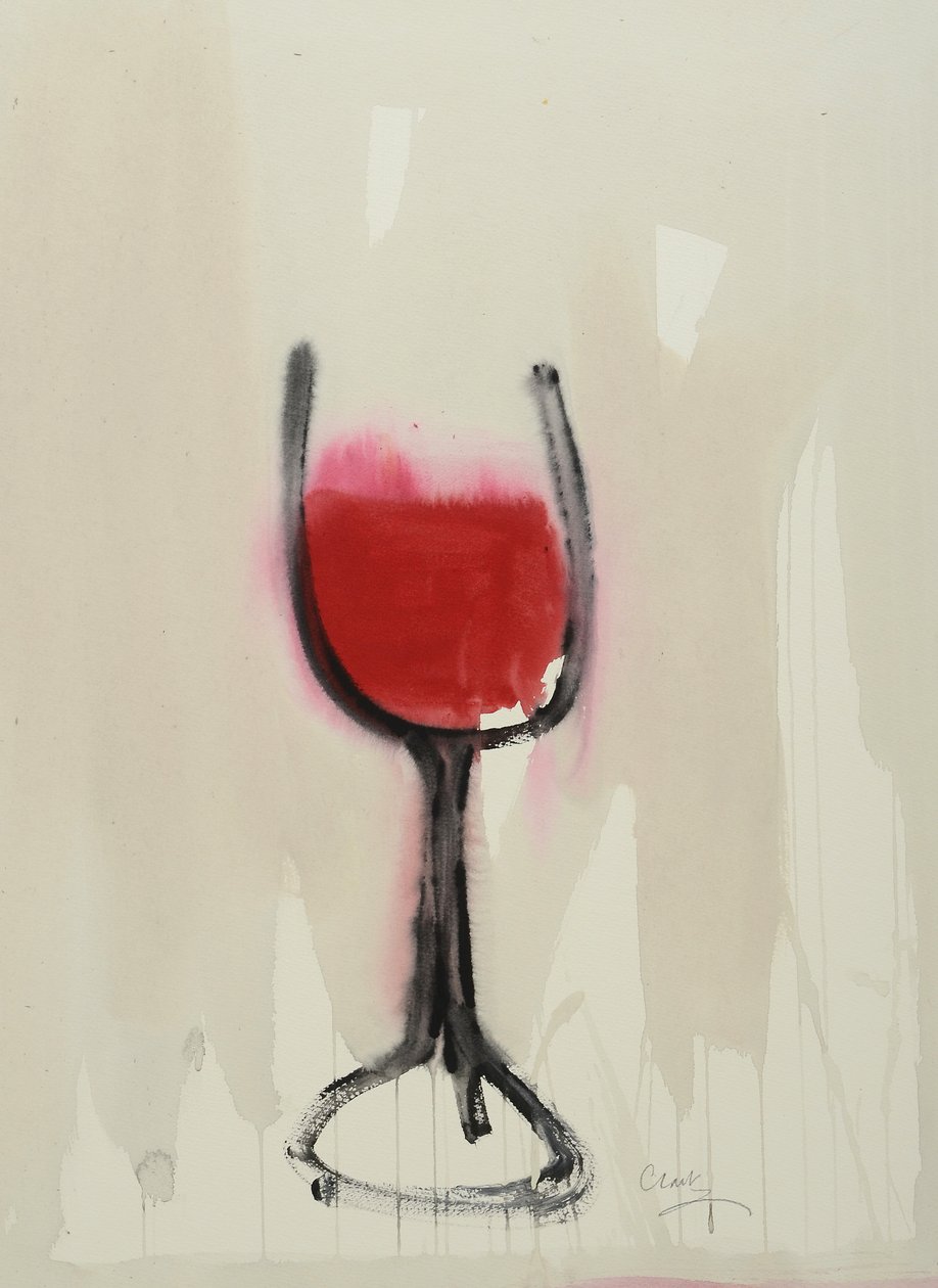 Claret, 2016 (akwarela na papierze) autorstwa Michael G. Clark
