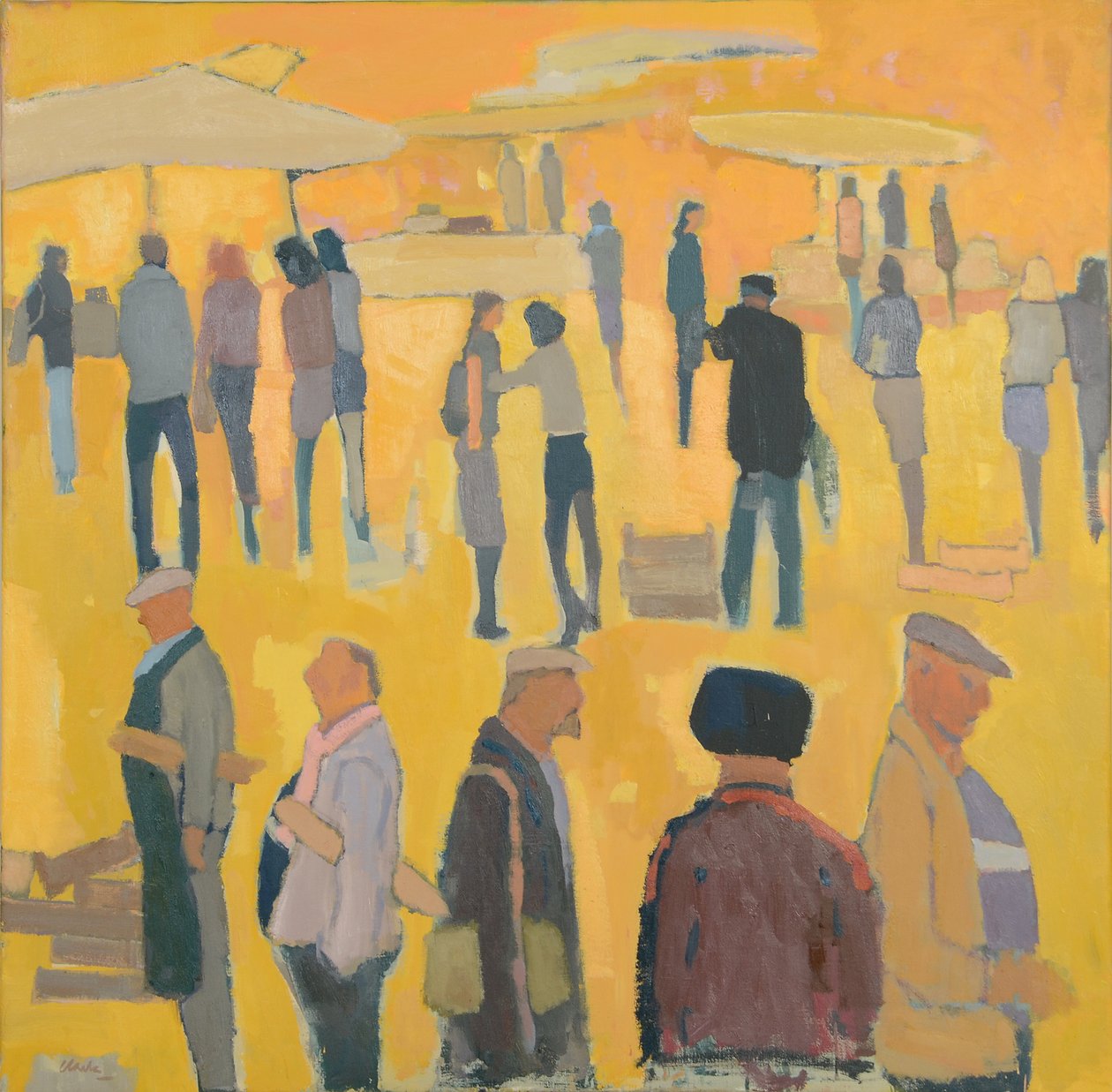 Dzień targowy, 2017 (olej na płótnie) autorstwa Michael G. Clark