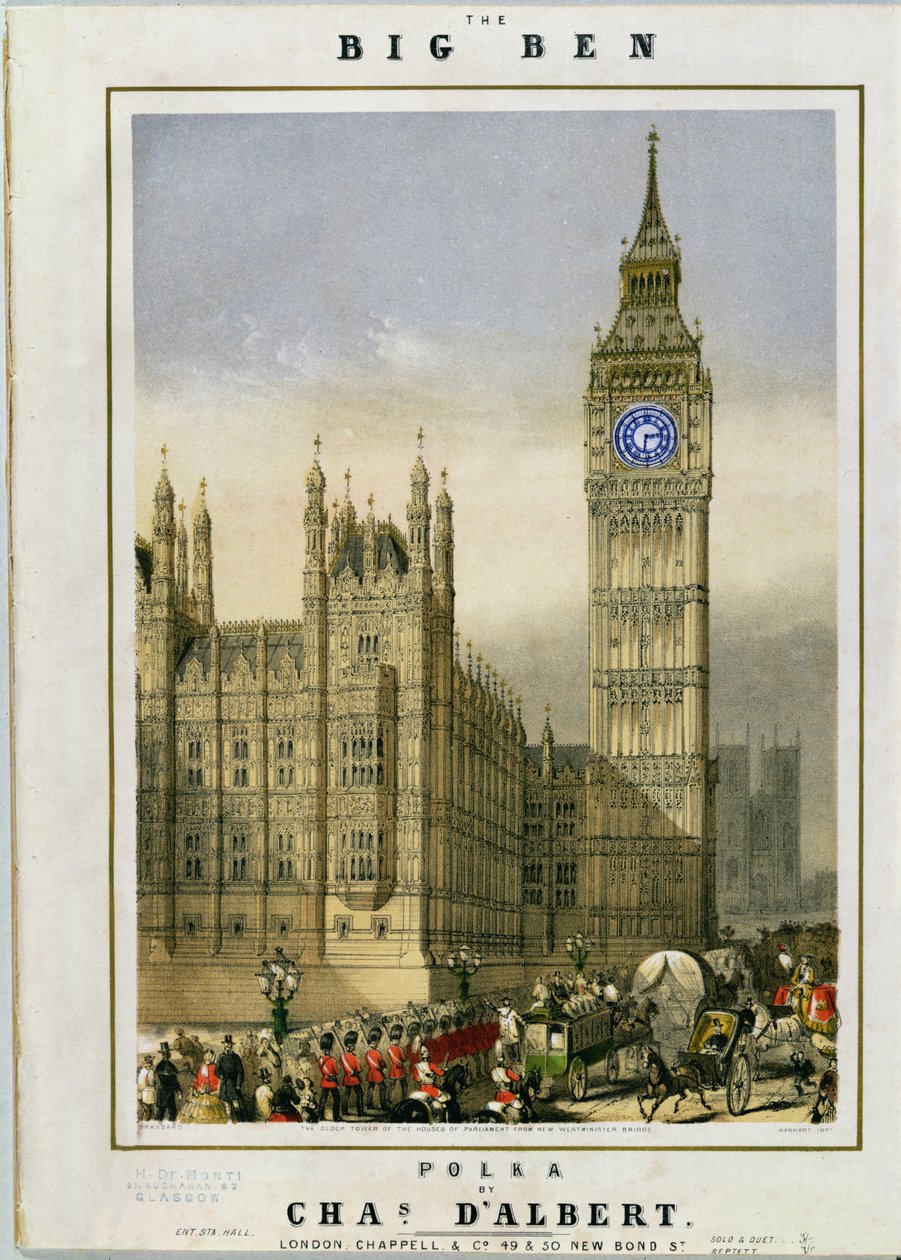 Big Ben Polka, okładka muzyczna pubu. przez Hanharta, c.1862 autorstwa Michael Hanhart