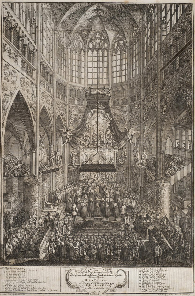 Koronacja Marii Teresy na Zamku Praskim, 1743. autorstwa Michael Heinrich Rentz