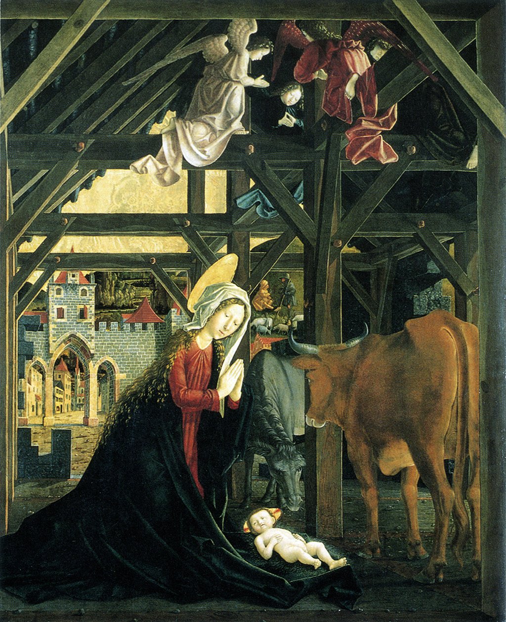 Ołtarz Narodzenia Pańskiego kościoła św. Wolfganga im Salzkammergut, 1481 autorstwa Michael Pacher