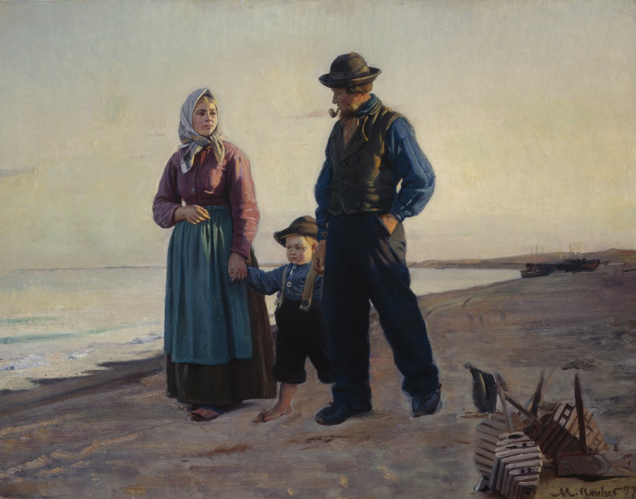 Na plaży autorstwa Michael Peter Ancher
