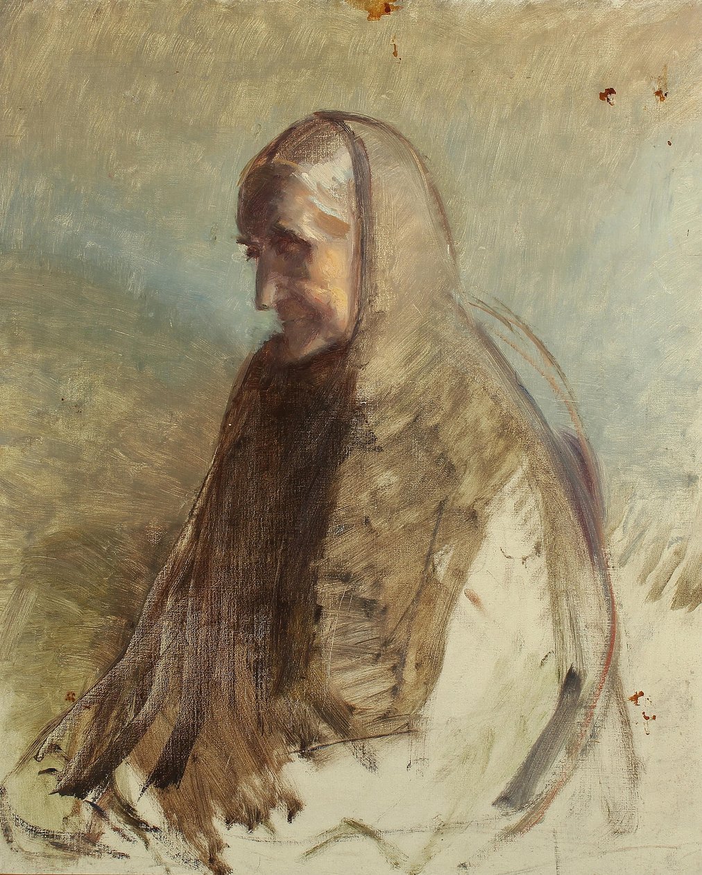 Badanie pani Brøndum. autorstwa Michael Peter Ancher