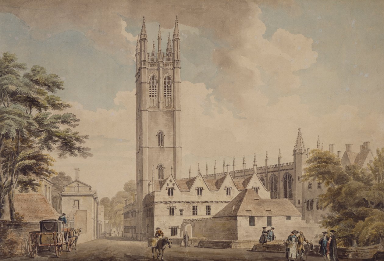 Magdalen Bridge And Tower, Oksford, 1768-1772 autorstwa Michael Rooker