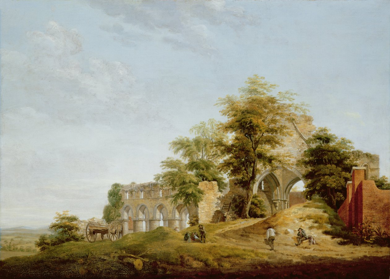 Ruiny opactwa Buildwas, 1770 autorstwa Michael Rooker