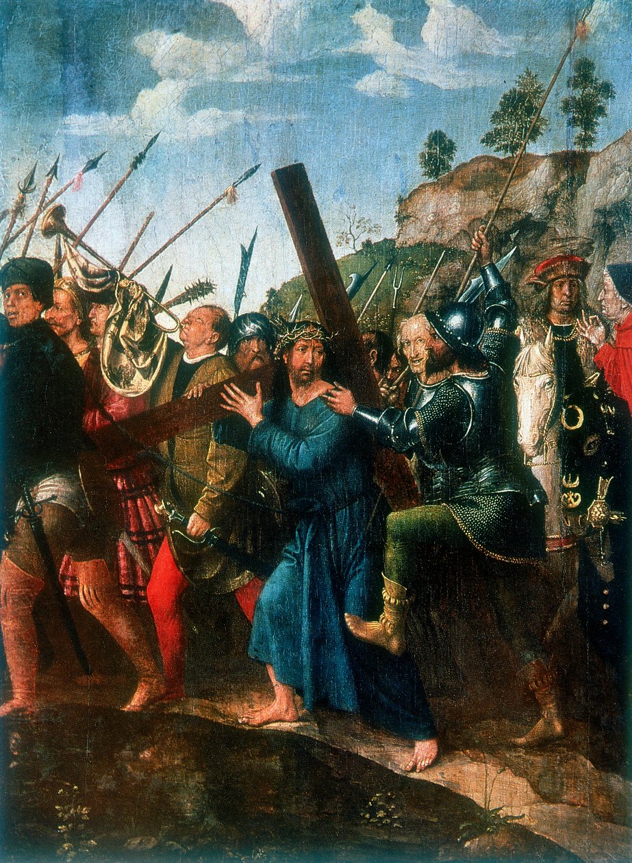 Jezus w drodze na Kalwarię, koniec XV i początek XVI wieku autorstwa Michael Sittow