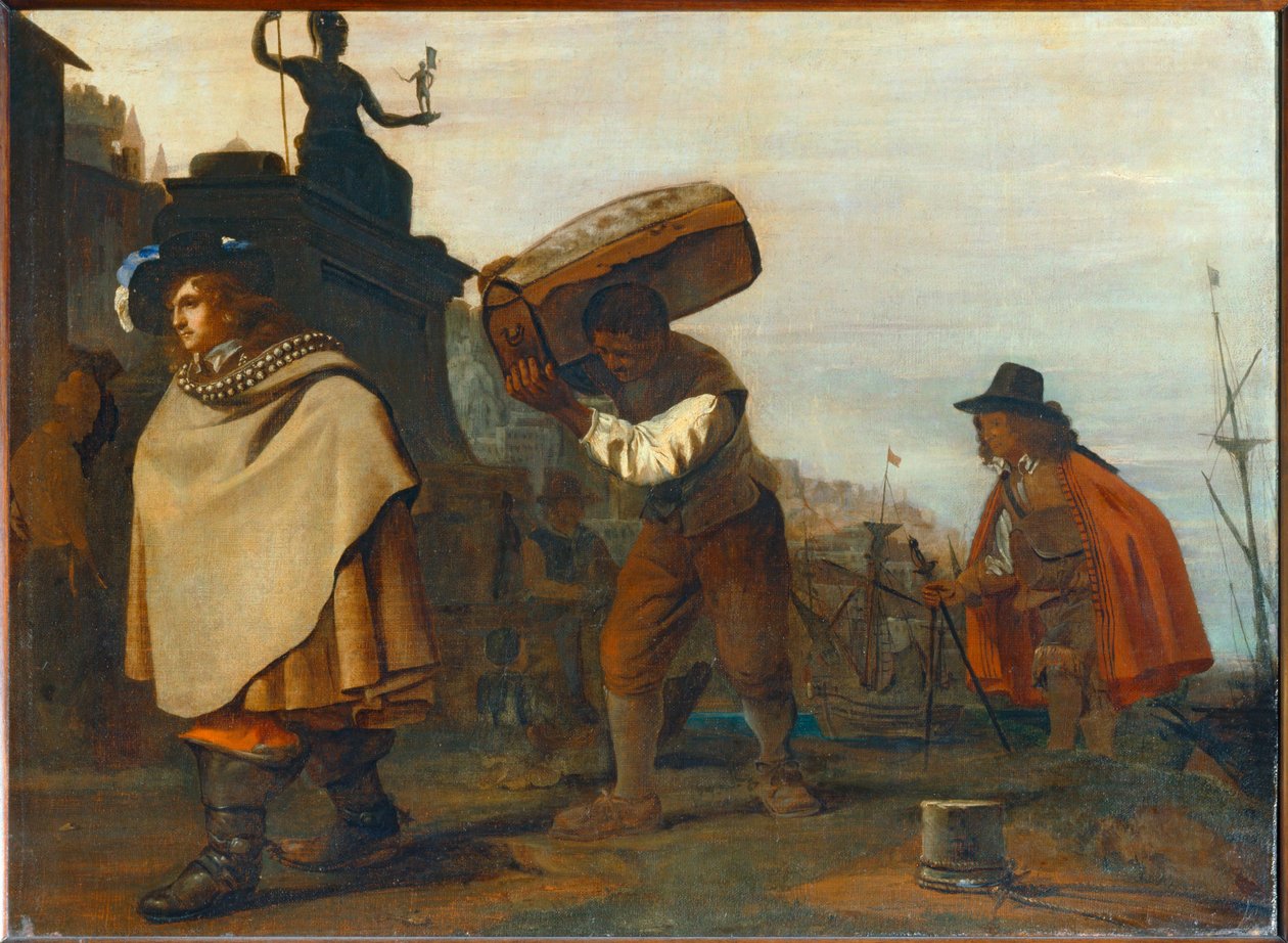 Dżentelmen przybywający do południowego portu ... autorstwa Michael Sweerts