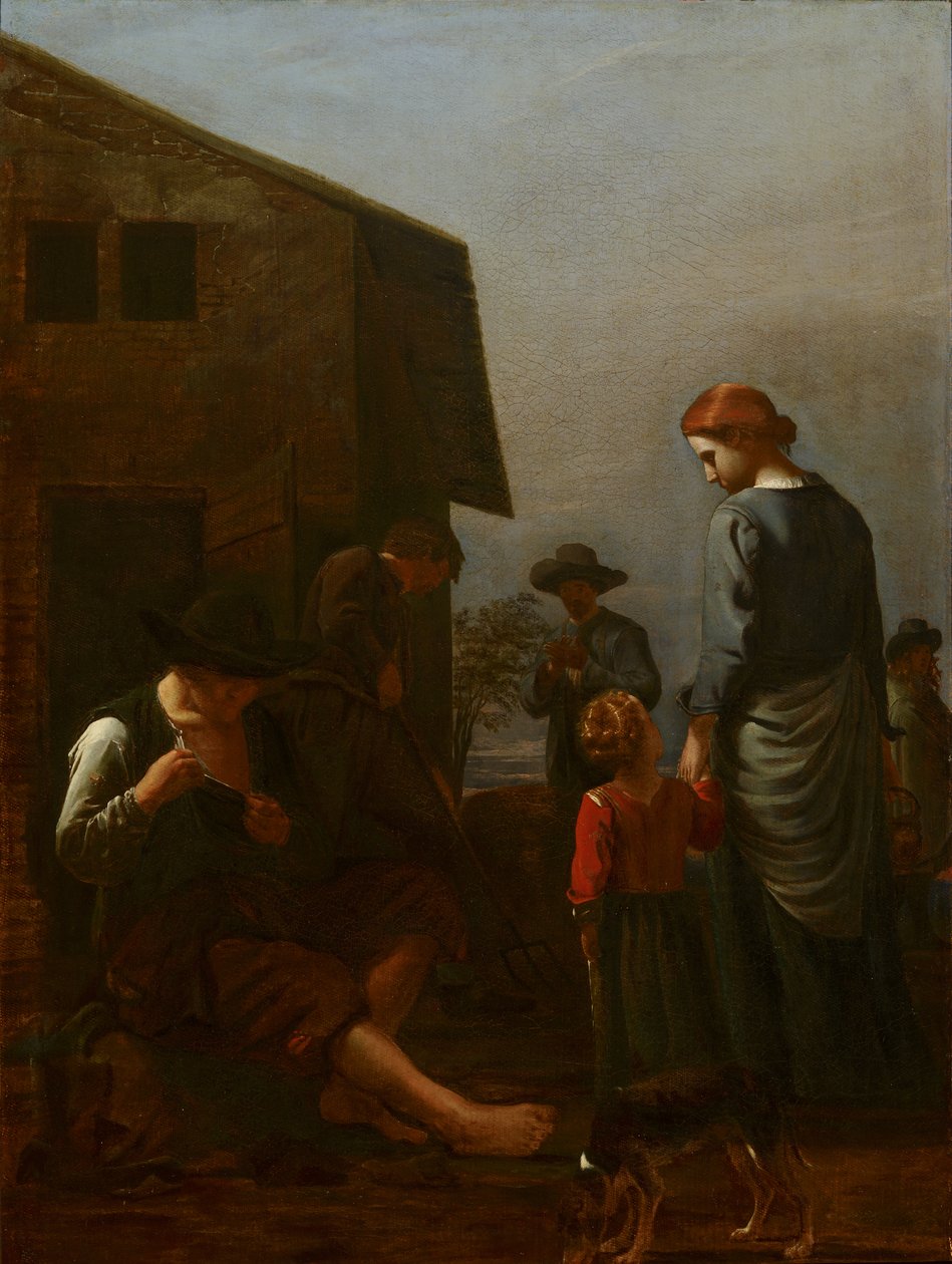 Chłopska rodzina z mężczyzną usuwającym pchły z siebie, 1656-60 autorstwa Michael Sweerts