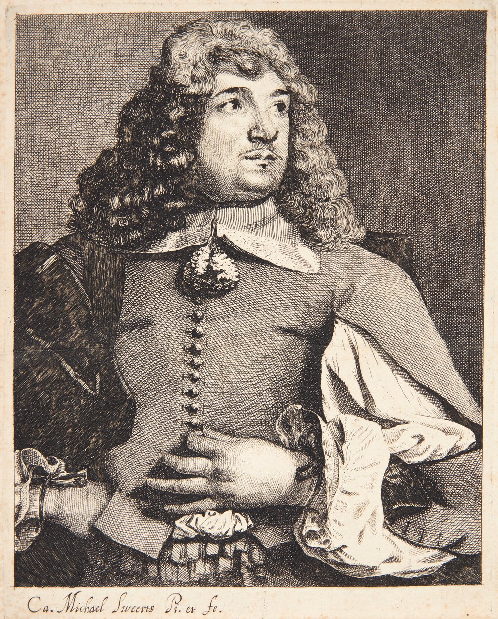 Portret stojącego mężczyzny autorstwa Michael Sweerts