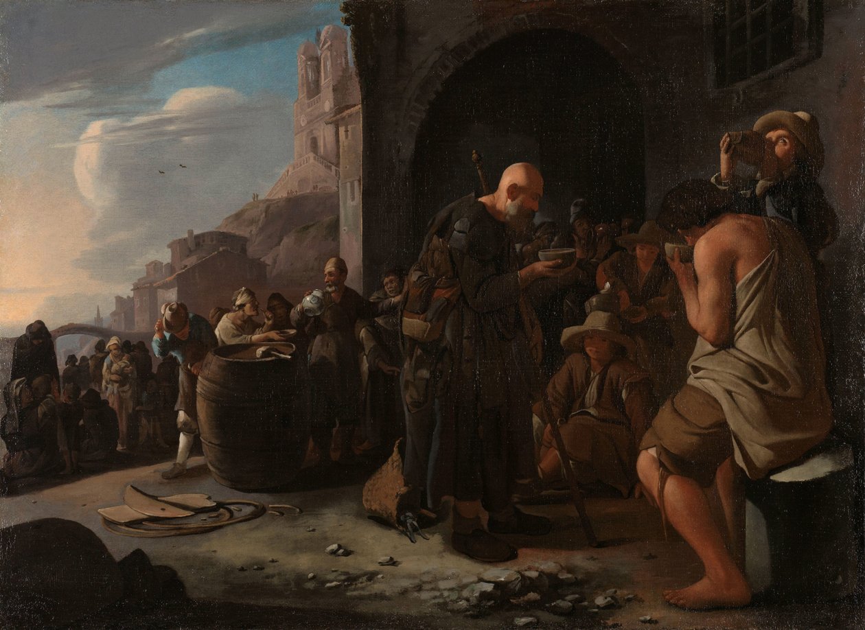 Odświeżenie Spragnionych De Dorstigen lawen autorstwa Michael Sweerts