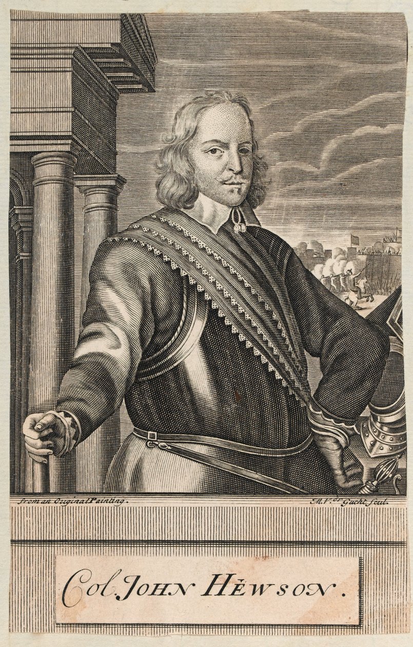 Pułkownik John Hewson, c.1647 (grawerowanie) autorstwa Michael Vandergucht