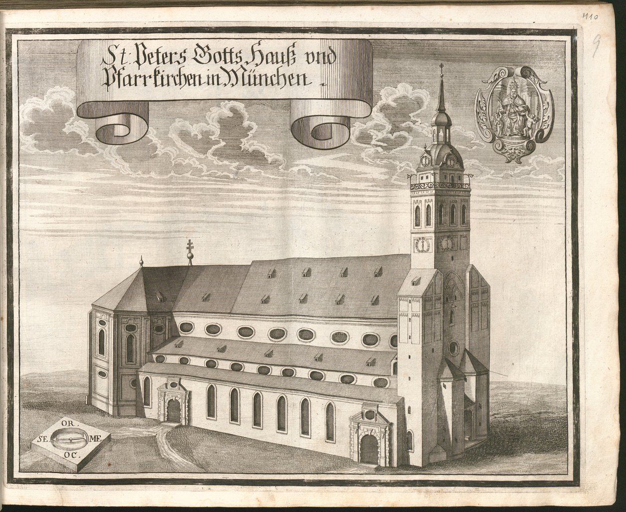 Peters Gotts Hauß i kościoły parafialne w Monachium autorstwa Michael Wening