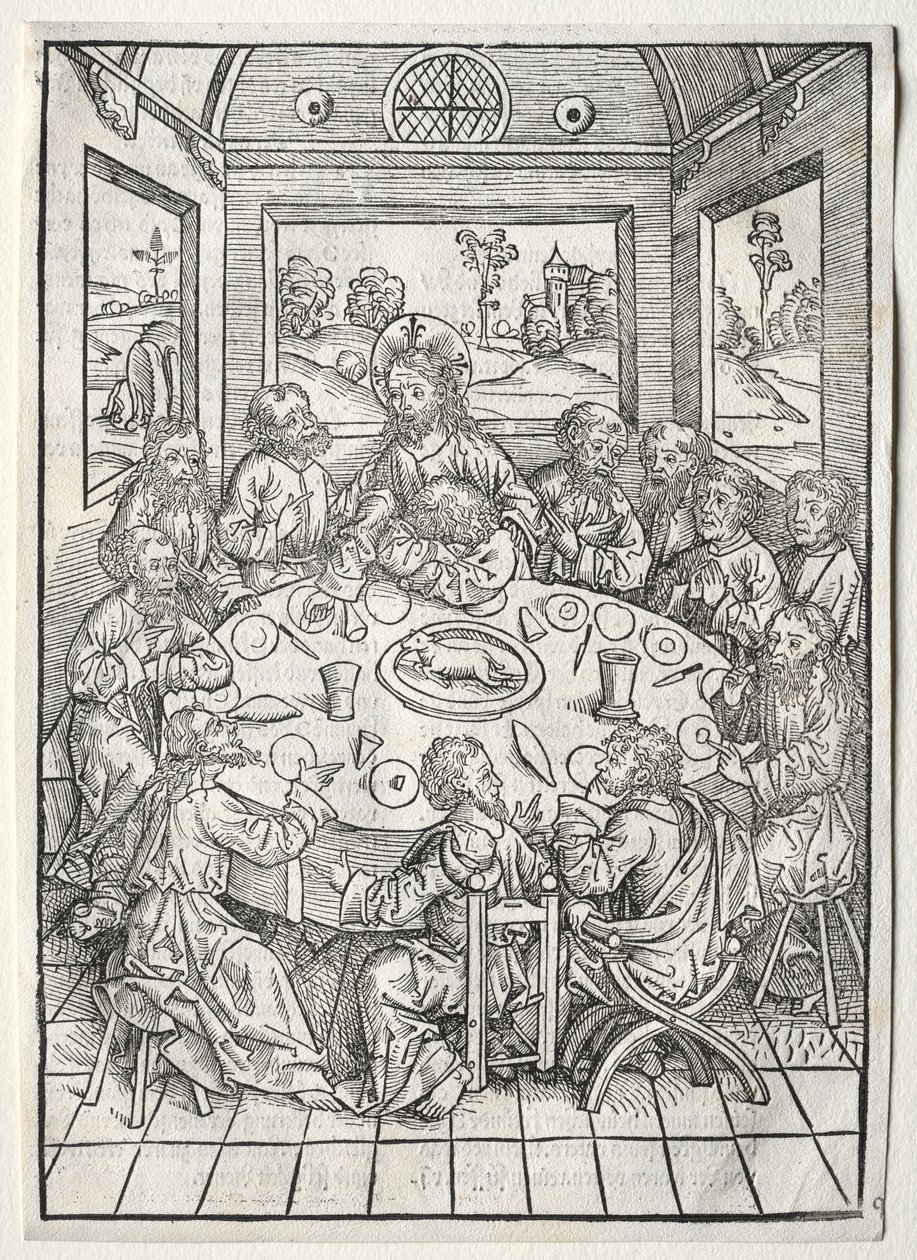 Skarbnik: Ostatnia Wieczerza, 1491. autorstwa Michael Wolgemut