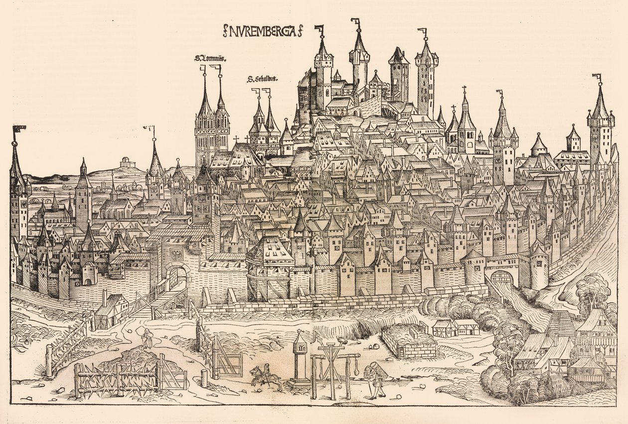 Norymberga, 1493. autorstwa Michael Wolgemut