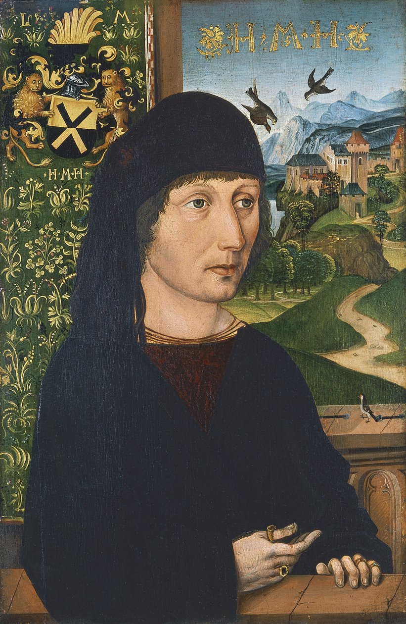 Portret Levinusa Memmingera, ok. 1485 autorstwa Michael Wolgemut