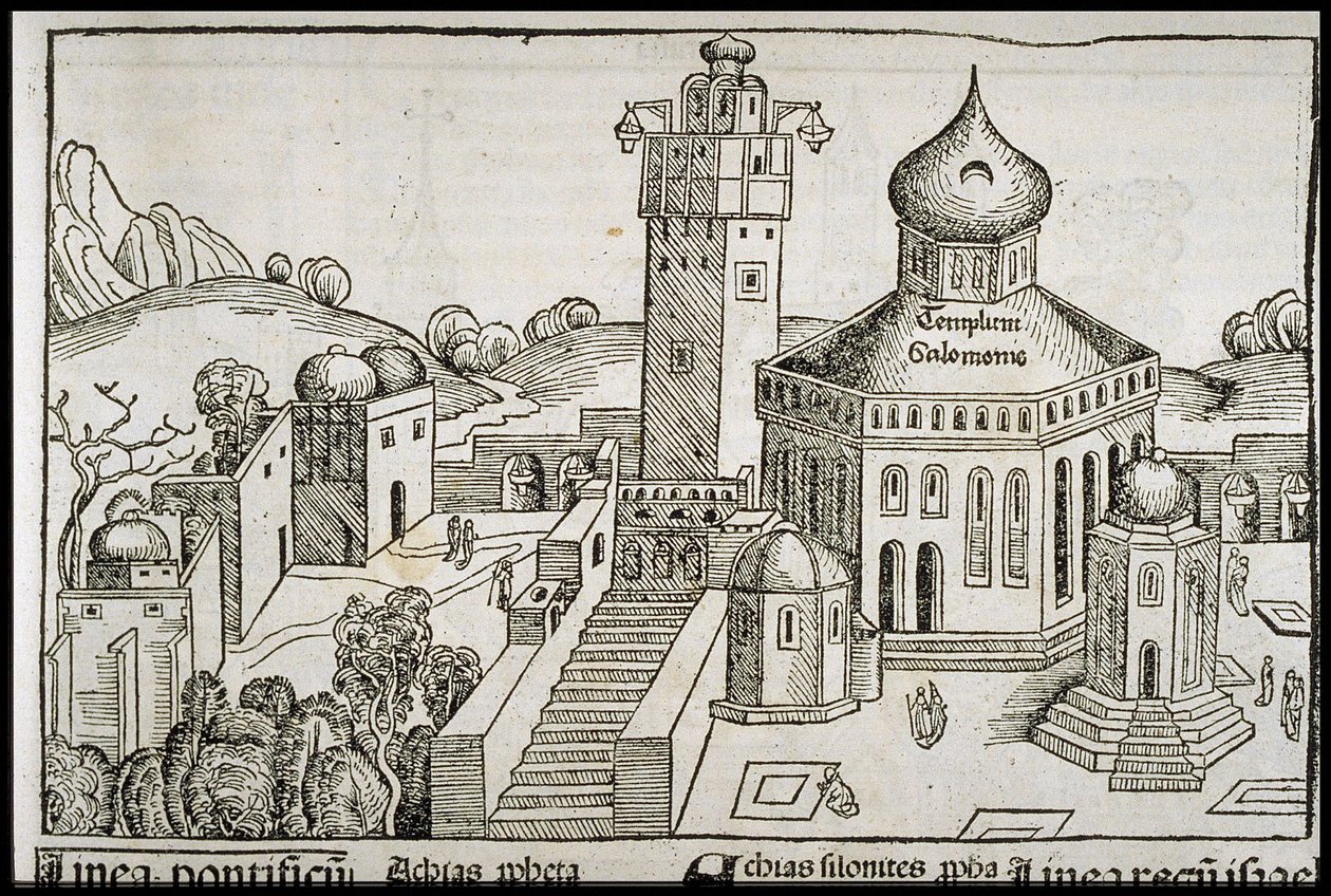 Templum Salomonie z Kroniki Świata Schedla, ok. 1493. autorstwa Michael Wolgemut