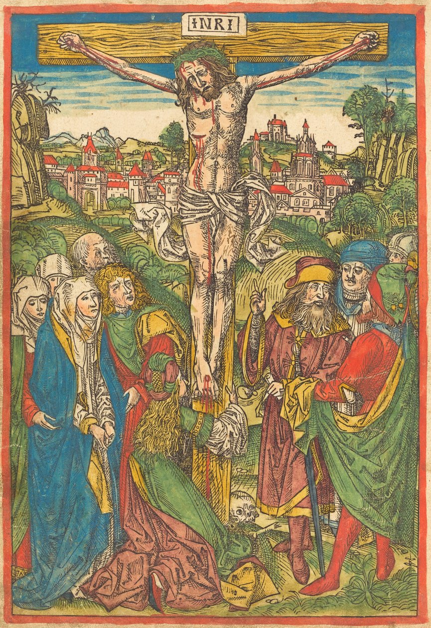 Ukrzyżowanie ze św. Marią Magdaleną autorstwa Michael Wolgemut