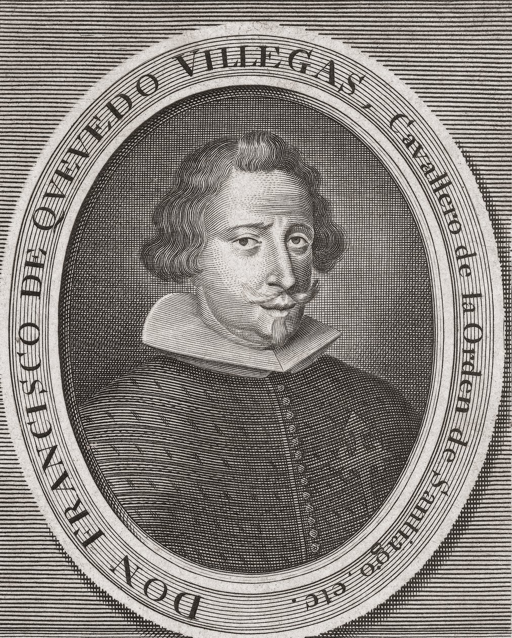 Francisco Gómez de Quevedo i Santibáñez Villegas. autorstwa Michael van der (after) Gucht