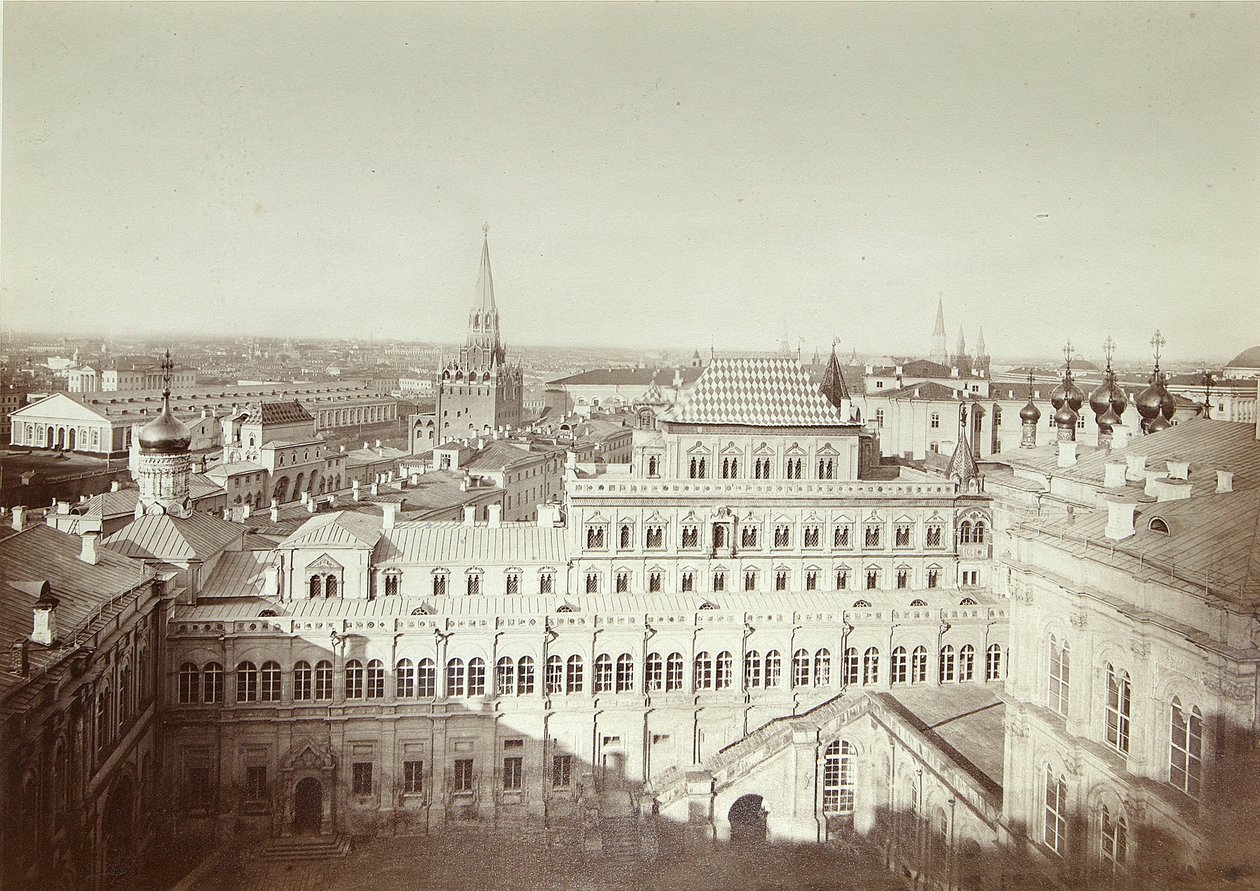 Fasada Pałacu Terem na Kremlu. Albumin Photo autorstwa Michaila Michailoicha Panova (1836-1894) autorstwa Michail Michailovich Panov