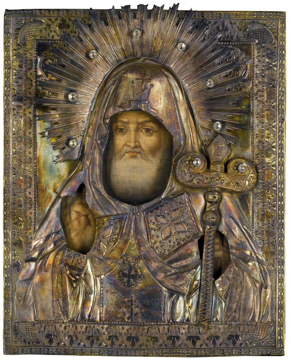 Saint Mitrophane of Voronezh (1623-1703) - Saint Mitrophane of Voronezh - Obraz Michaiła Wasiliewicza Borodulina (?-1859) autorstwa Michail Vasilyevich Borodulin