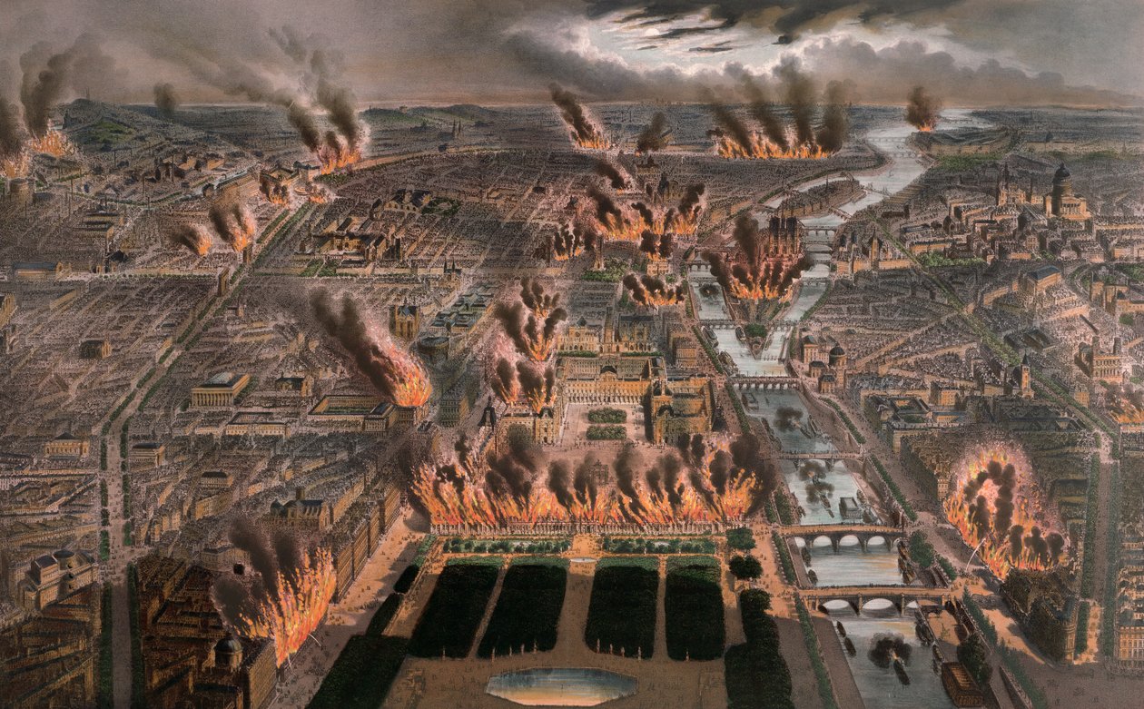 Pożary w Paryżu, 24-25 maja 1871 r. autorstwa Michel Charles Fichot