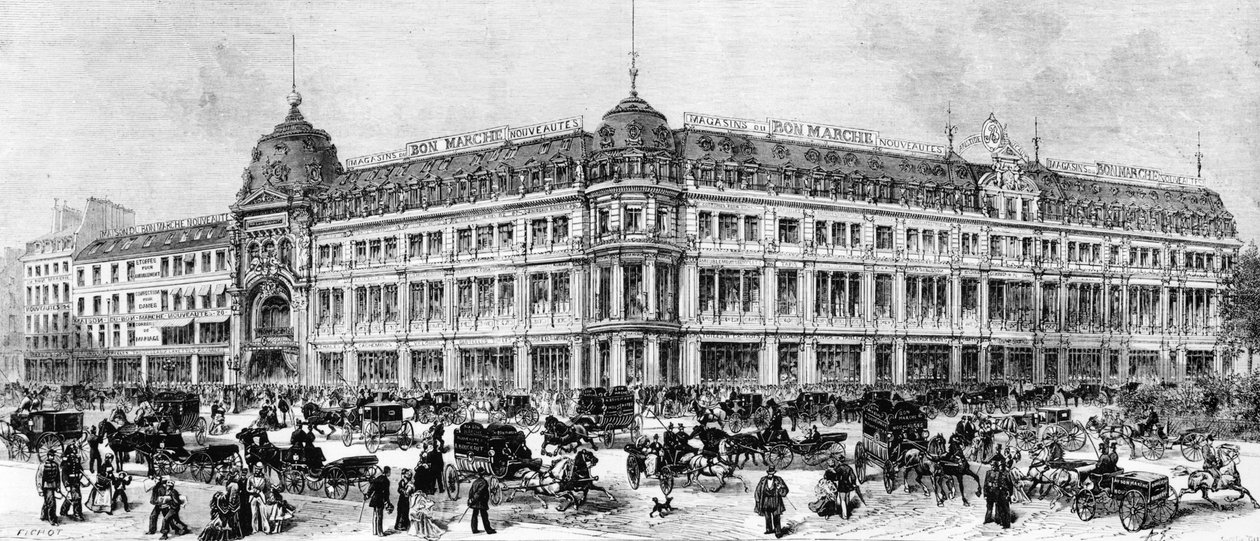 Domy towarowe Bon Marché, Paryż, ok. 1887 r. autorstwa Charles Fichot