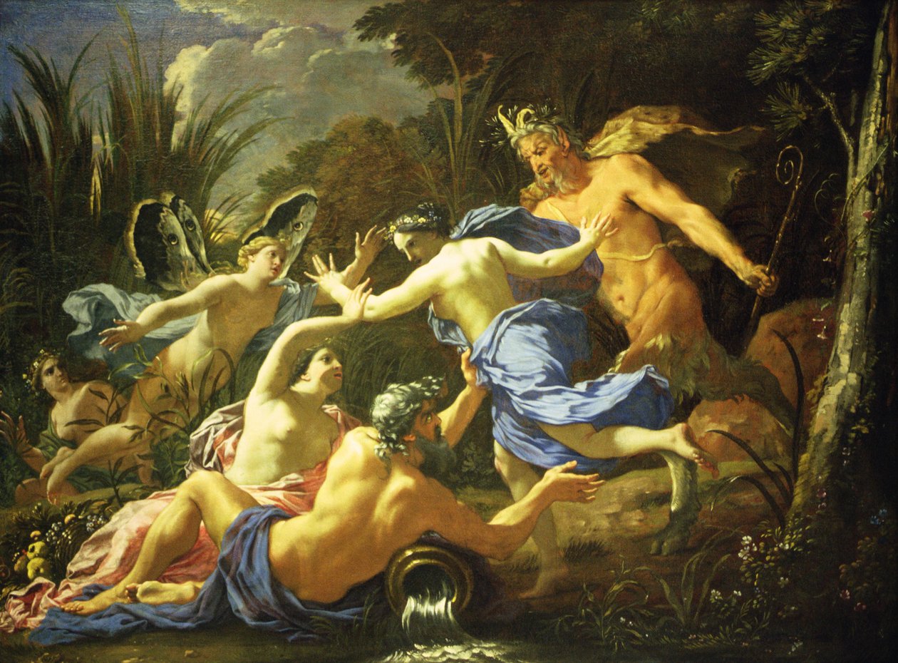 Pan i Syrinx, 1657 autorstwa Michel Dorigny