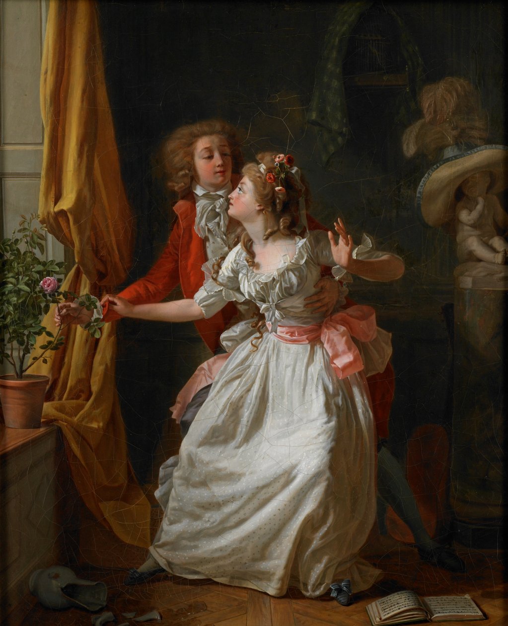 Słabo broniona róża, 1789 autorstwa Michel Garnier