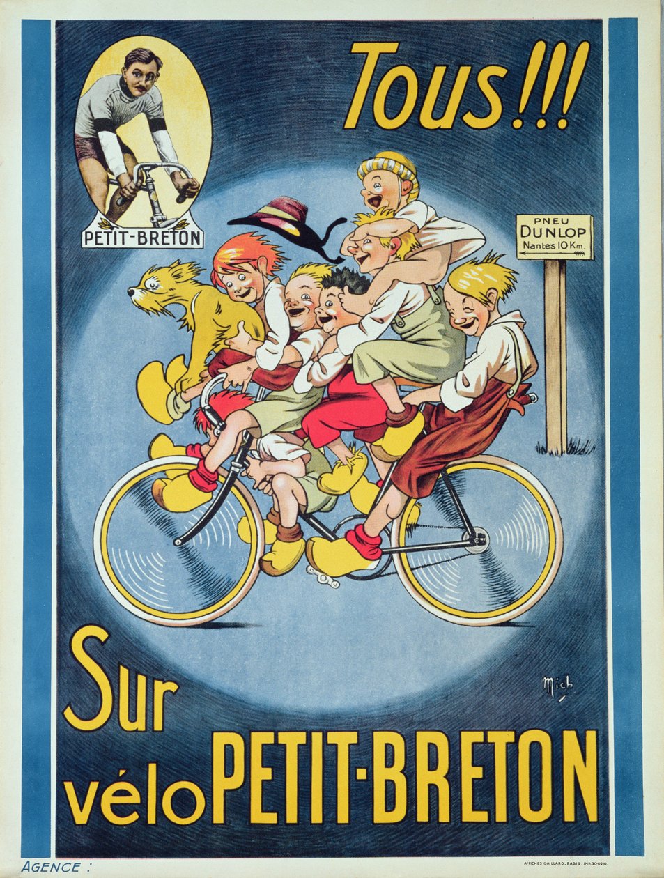 „Wszyscy na rowerze Petit-Breton”, reklama roweru autorstwa Michel Liebeaux