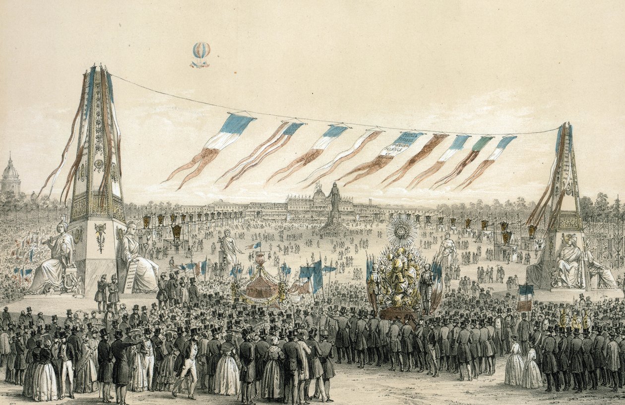 Fete de la Concorde, Paryż autorstwa Michel C. and Gaildrau Jules (1816 98) Fichot