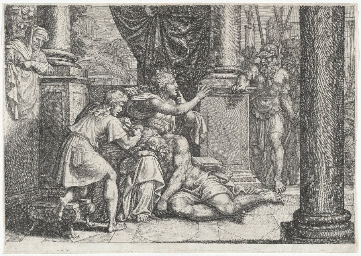 Samson i Dalila autorstwa Michel Corneille