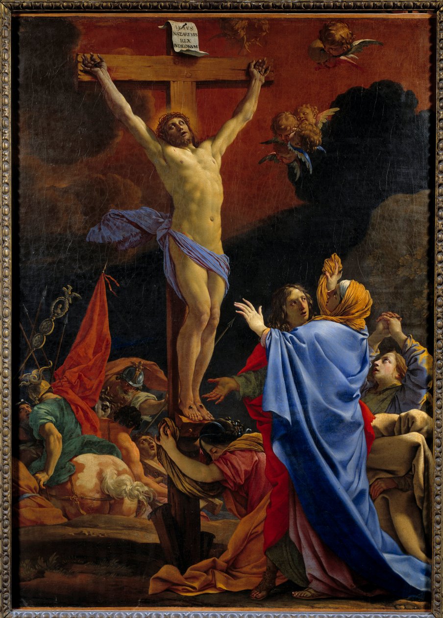 Chrystus na krzyżu. Obraz Michel Dorigny (1617-1665) autorstwa Michel Dorigny
