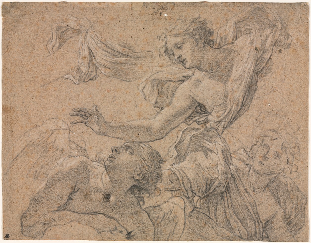 Studia Angels recto, Pantea przed Cyrusem, 1655-1660. autorstwa Michel Dorigny