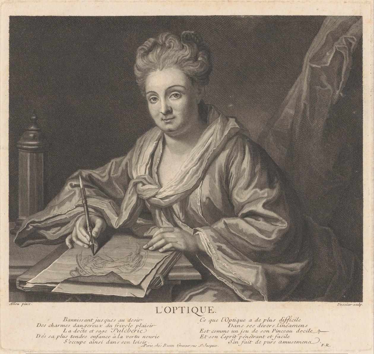 Portret rysunku Anne Allou l