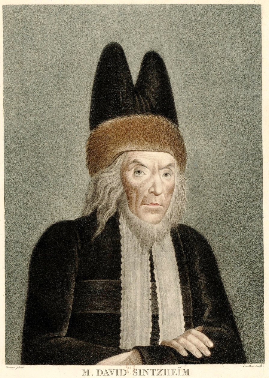 Portret Davida Sintzheima 1745-1812, XIX w. autorstwa Michel François Damame Demartrais