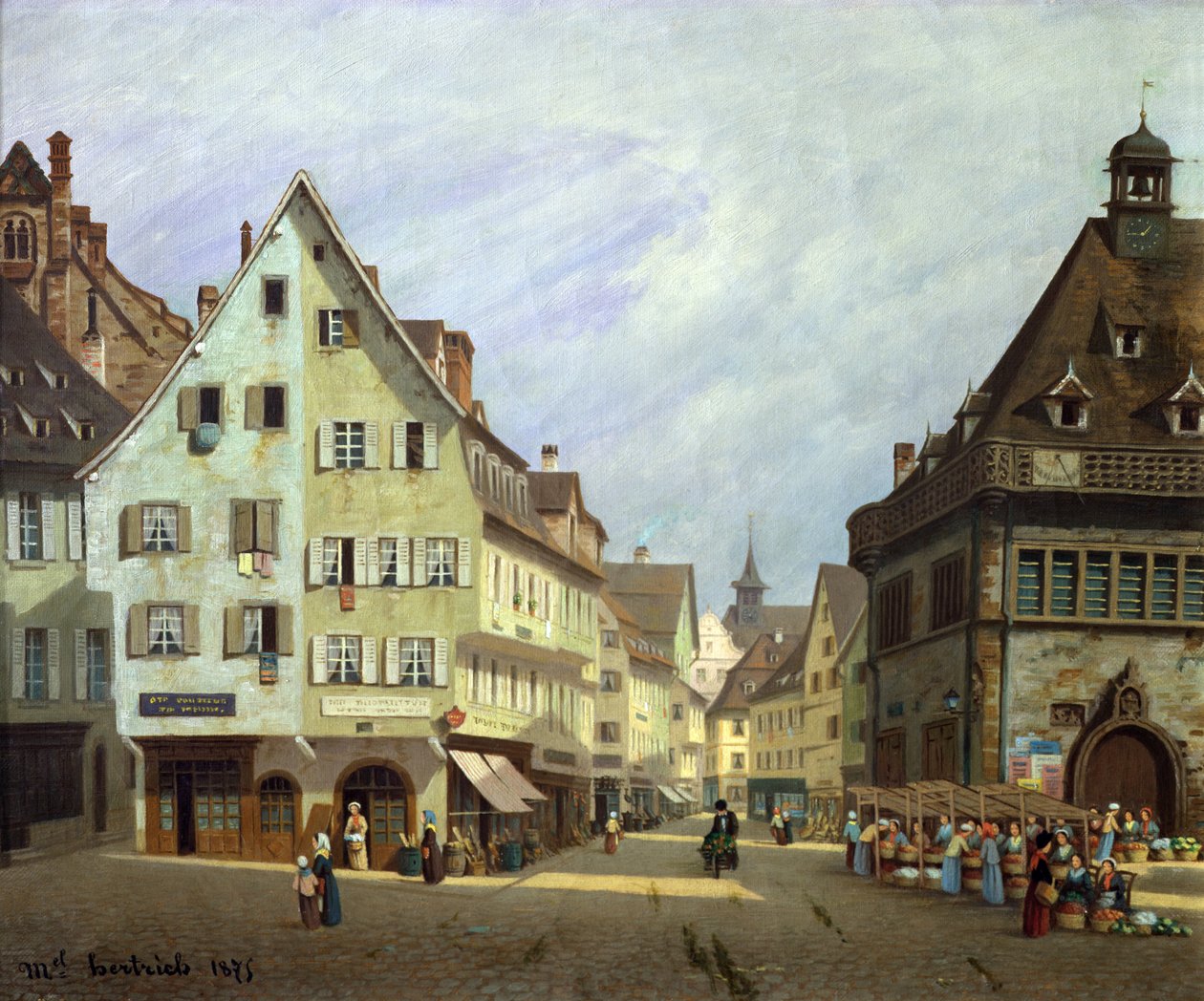 Place du Marche-aux-Fruits, Colmar, 1875 autorstwa Michel Hertrich