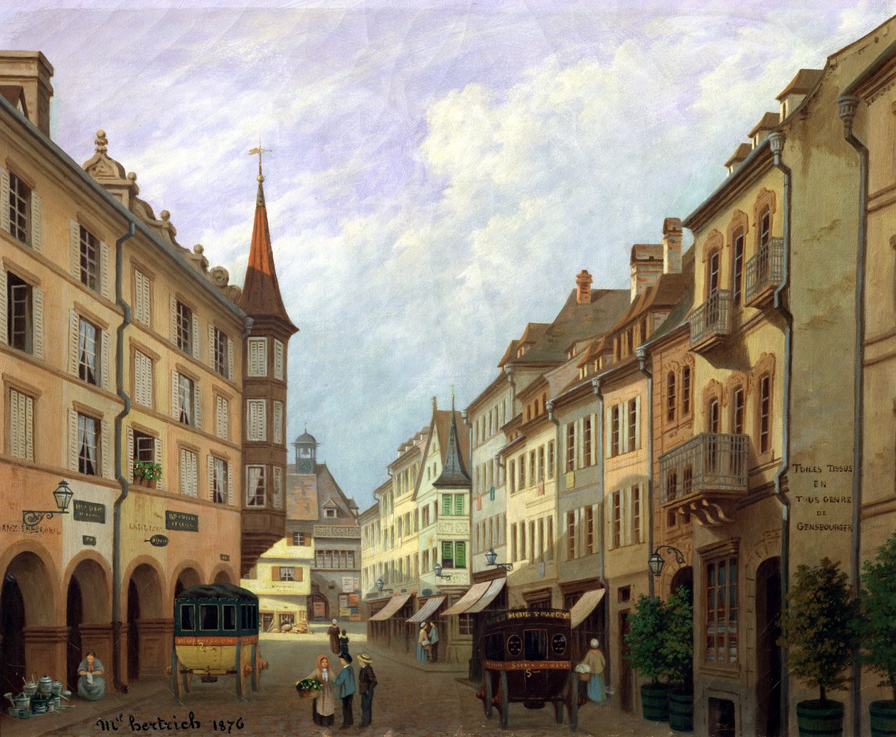 Arkady, Grand Rue, Colmar, 1876 r. autorstwa Michel Hertrich