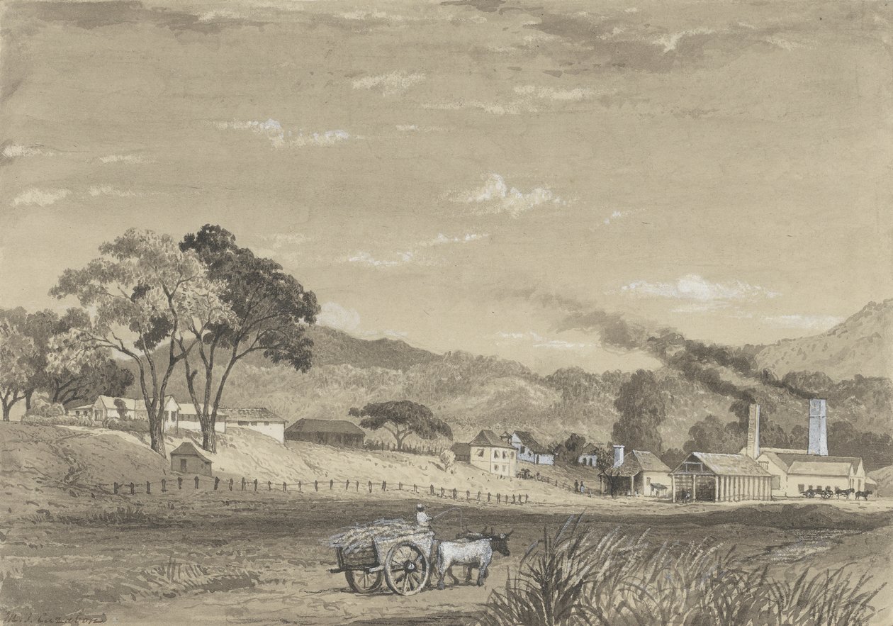 Posiadłość ogrodowa, Arouca autorstwa Michel Jean Cazabon
