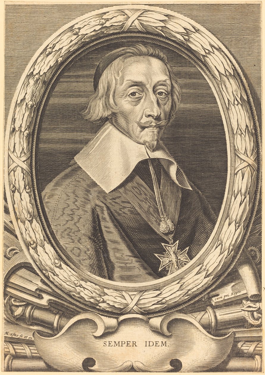 Armand Jean du Plessis, kardynał Richelieu autorstwa Michel Lasne