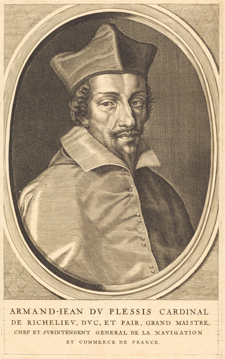 Armand Jean du Plessis, kardynał Richelieu autorstwa Michel Lasne