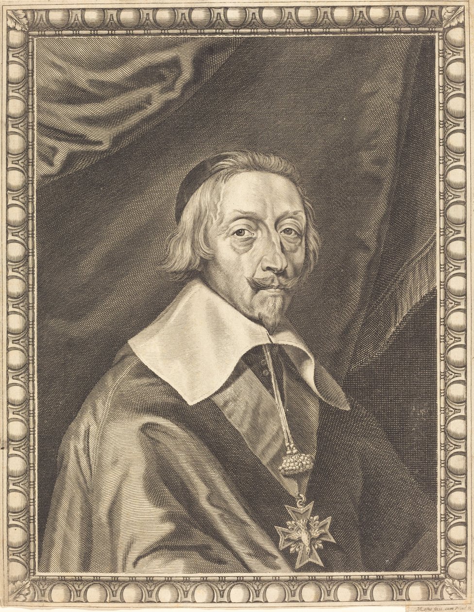 Armand Jean du Plessis, kardynał Richelieu autorstwa Michel Lasne