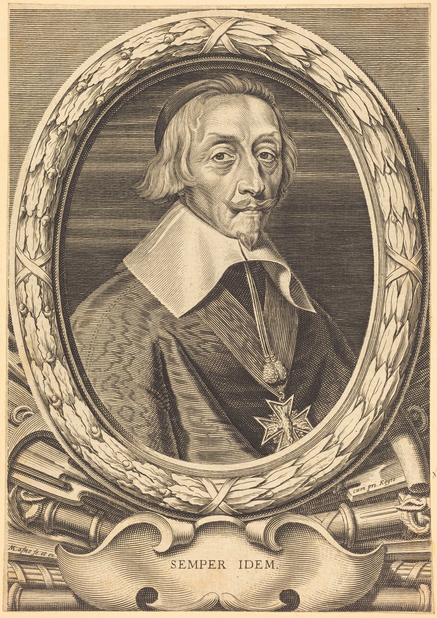 Armand Jean du Plessis, kardynał Richelieu autorstwa Michel Lasne