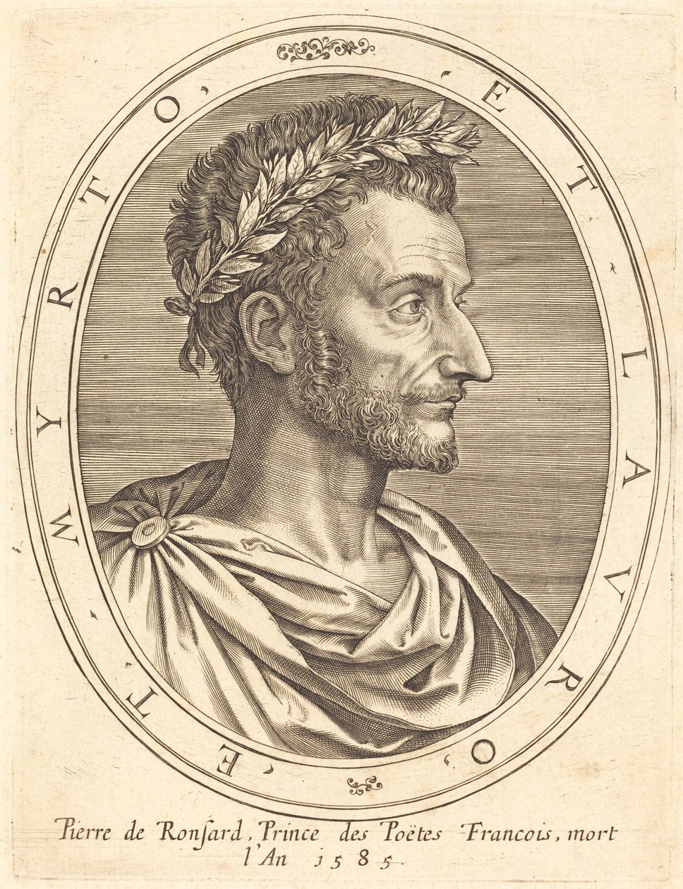 Pierre de Ronsard autorstwa Michel Lasne